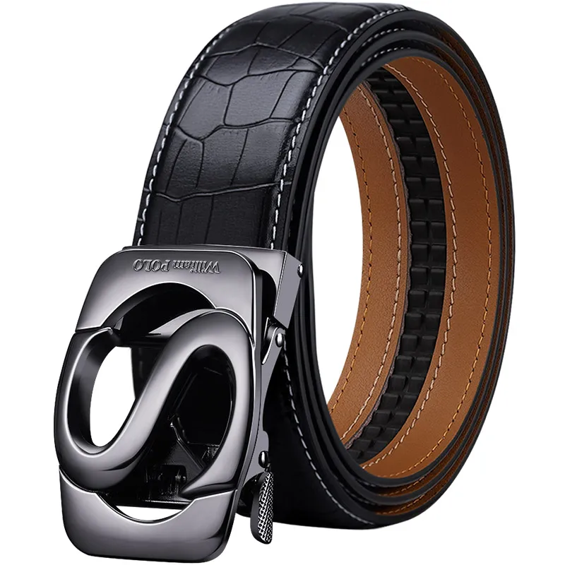 Designer Automatic Buckle Cowhide Leather Belts