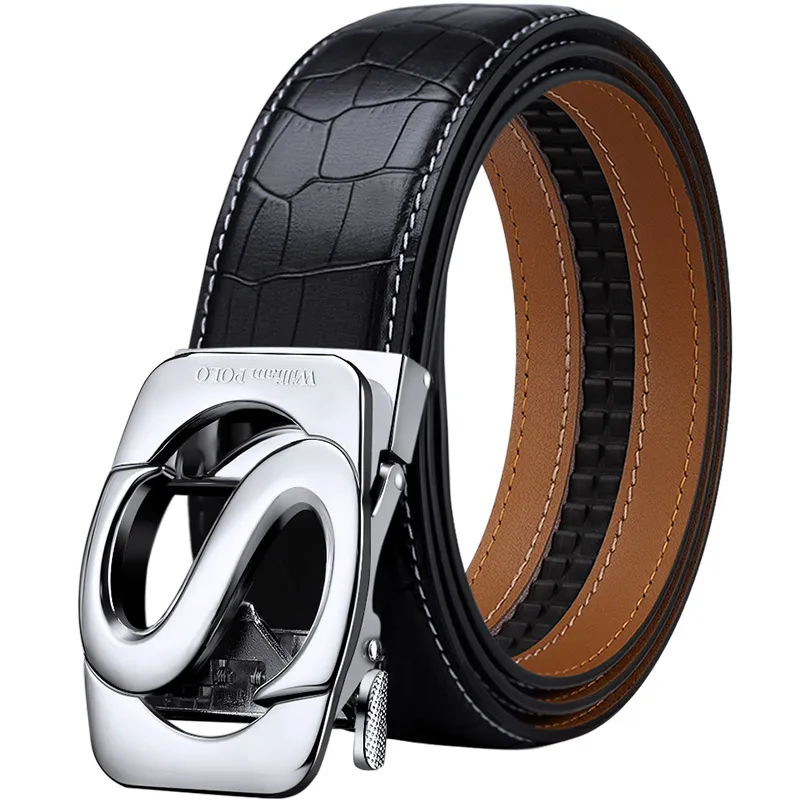 Designer Automatic Buckle Cowhide Leather Belts