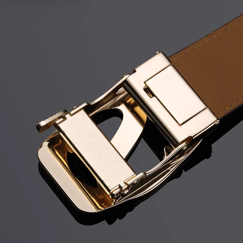 Designer Automatic Buckle Cowhide Leather Belts