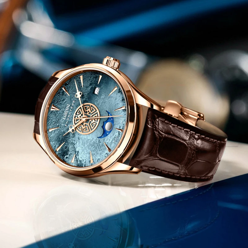 Lobinni Mens Watches Original Design Engravers Series