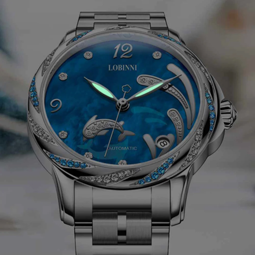 Lobinni Mechanical Rhinestone Watches