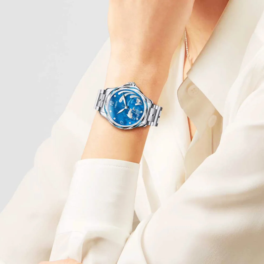 Lobinni Mechanical Rhinestone Watches