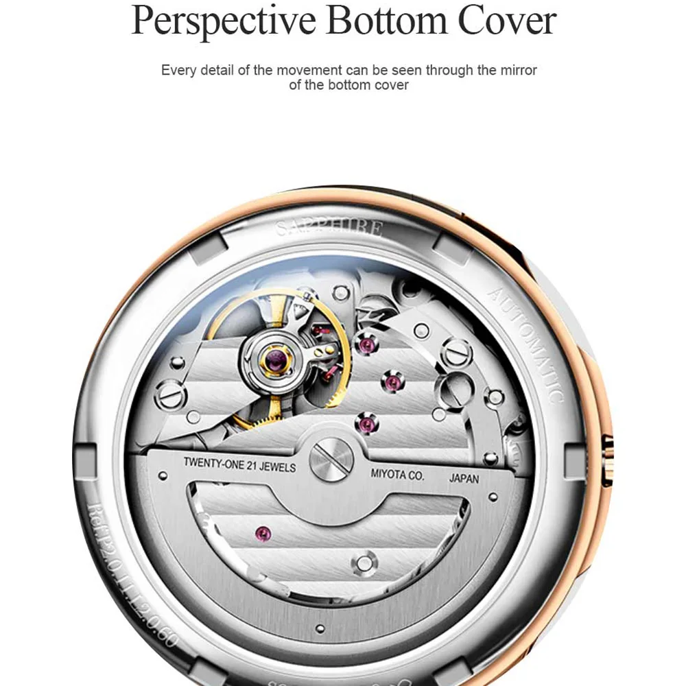 Lobinni Mechanical Rhinestone Watches