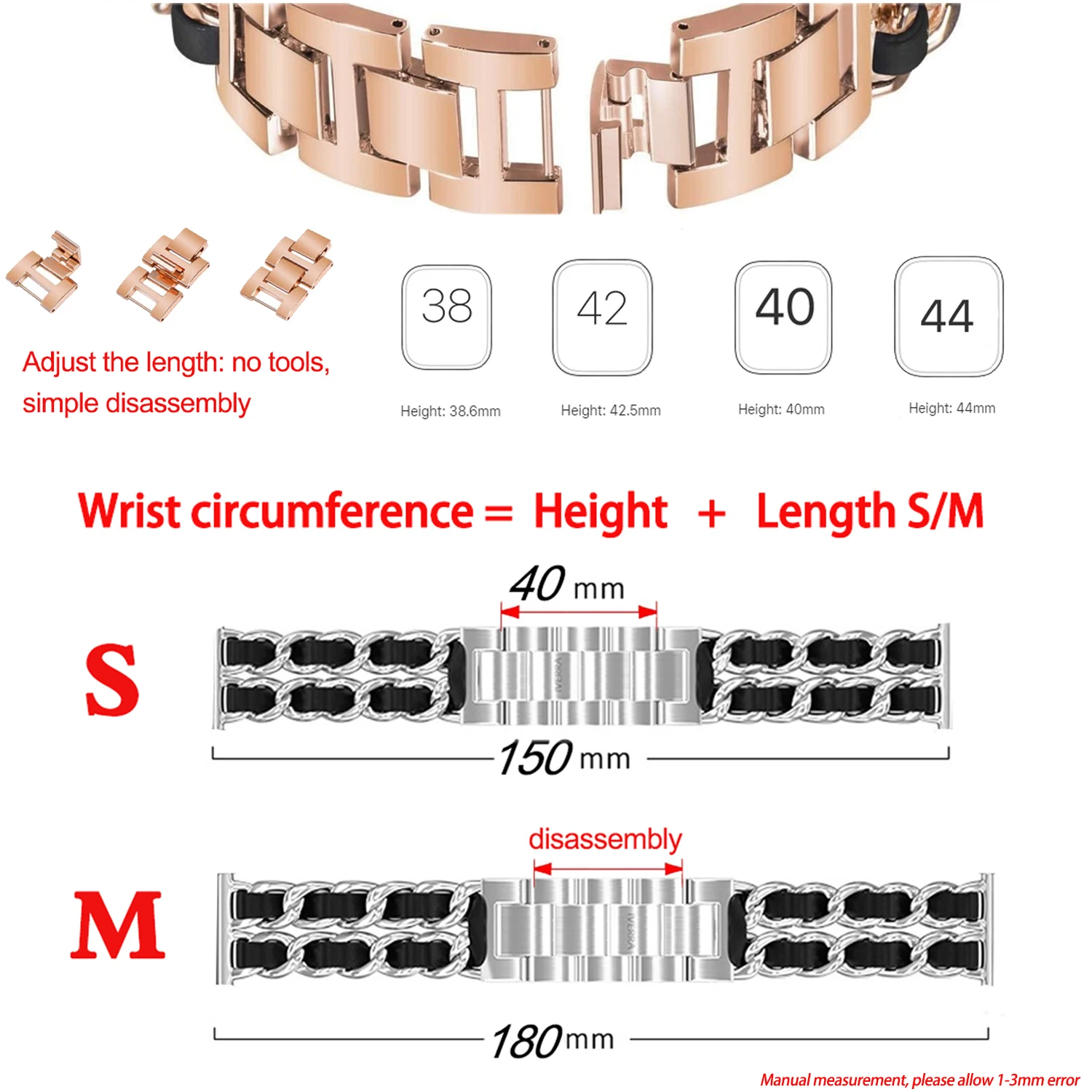Watchband for Apple Watch 6 Band 44mm 42mm Bracelet