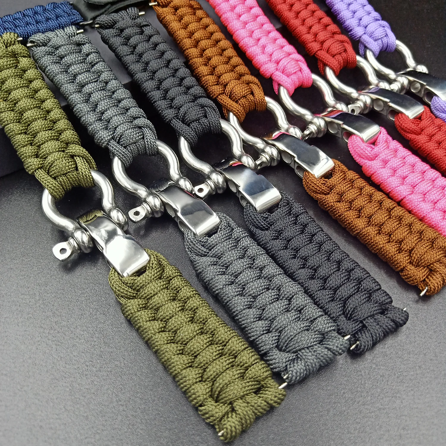 Outdoor Survival Paracord Rope 22mm Watch Strap