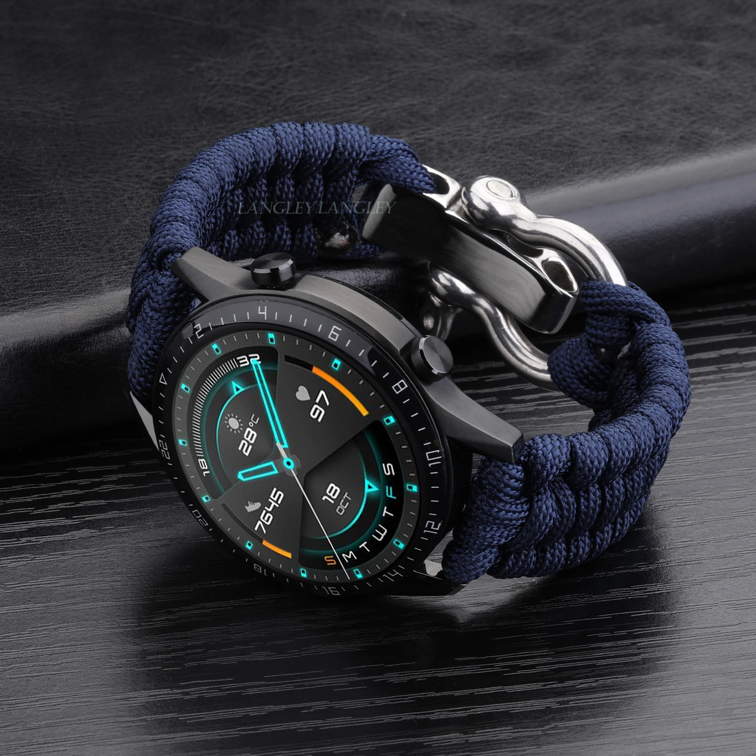 Outdoor Survival Paracord Rope 22mm Watch Strap