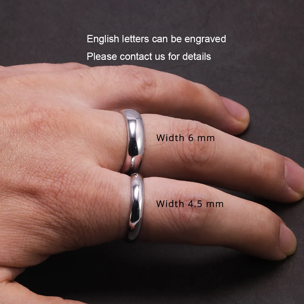 925 Silver Plain Dome Comfort Fit Wedding Band