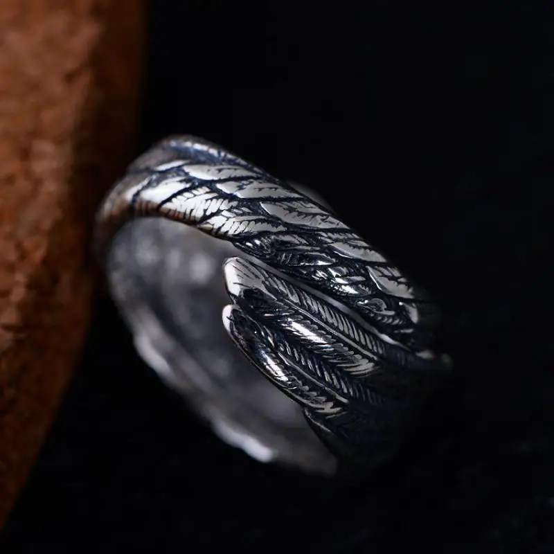 Angel Wing Ring Genuine 925 Sterling Silver