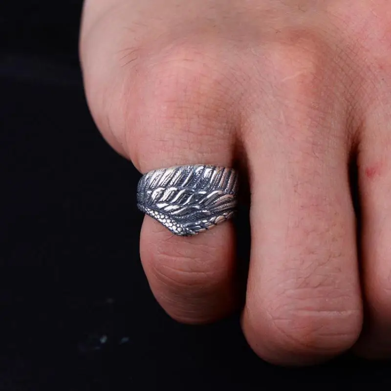 Angel Wing Ring Genuine 925 Sterling Silver