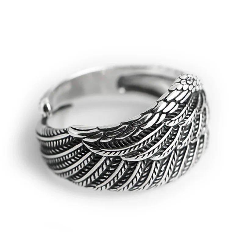 Angel Wing Ring Genuine 925 Sterling Silver