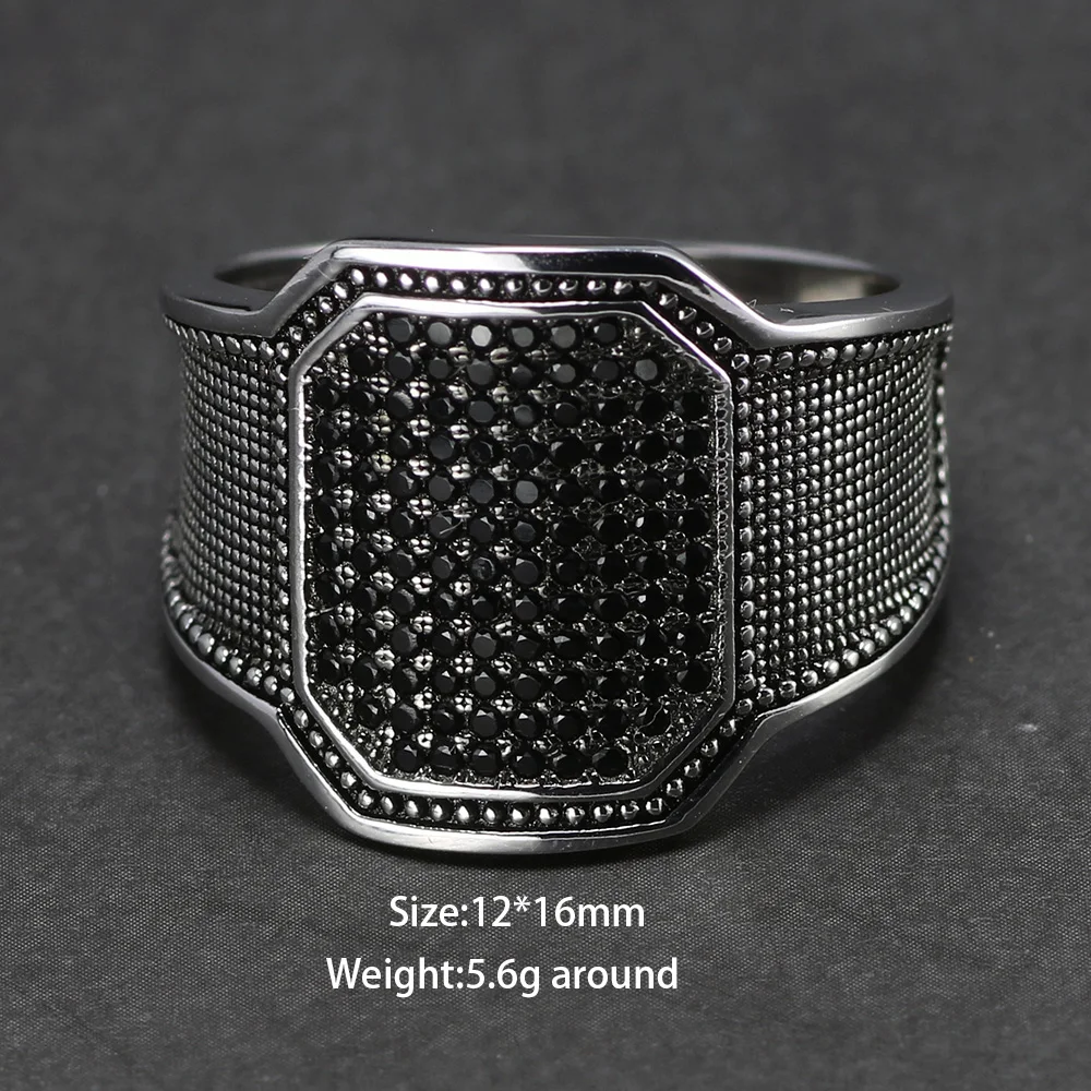 Solid 925 Silver Rings Cool Retro Vintage Turkish Ring