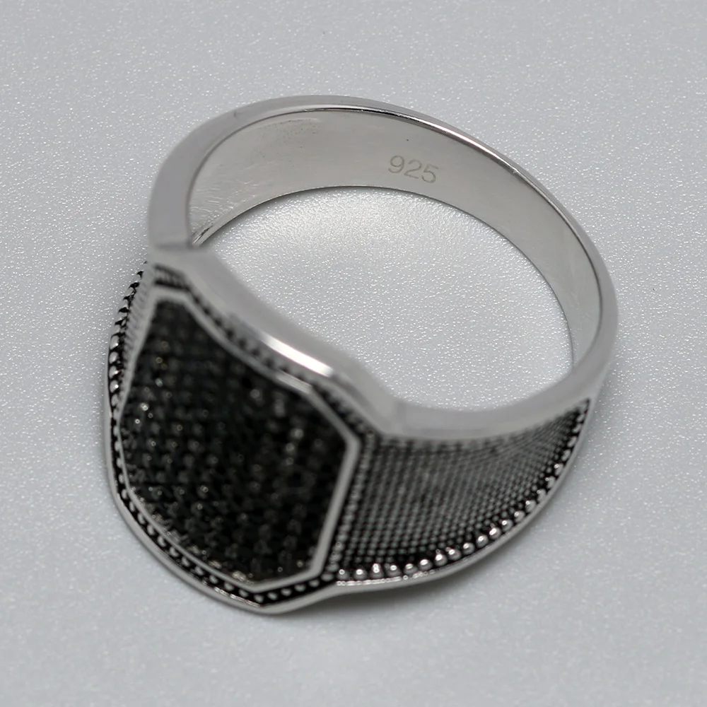 Solid 925 Silver Rings Cool Retro Vintage Turkish Ring