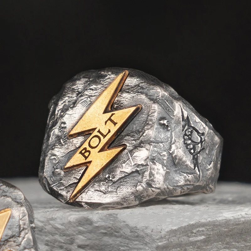 Lightning Bolt Ring 925 Sterling Silver Rings