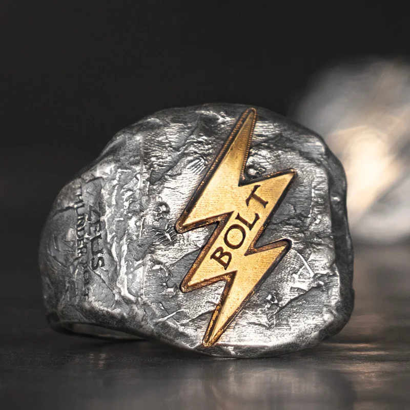 Lightning Bolt Ring 925 Sterling Silver Rings