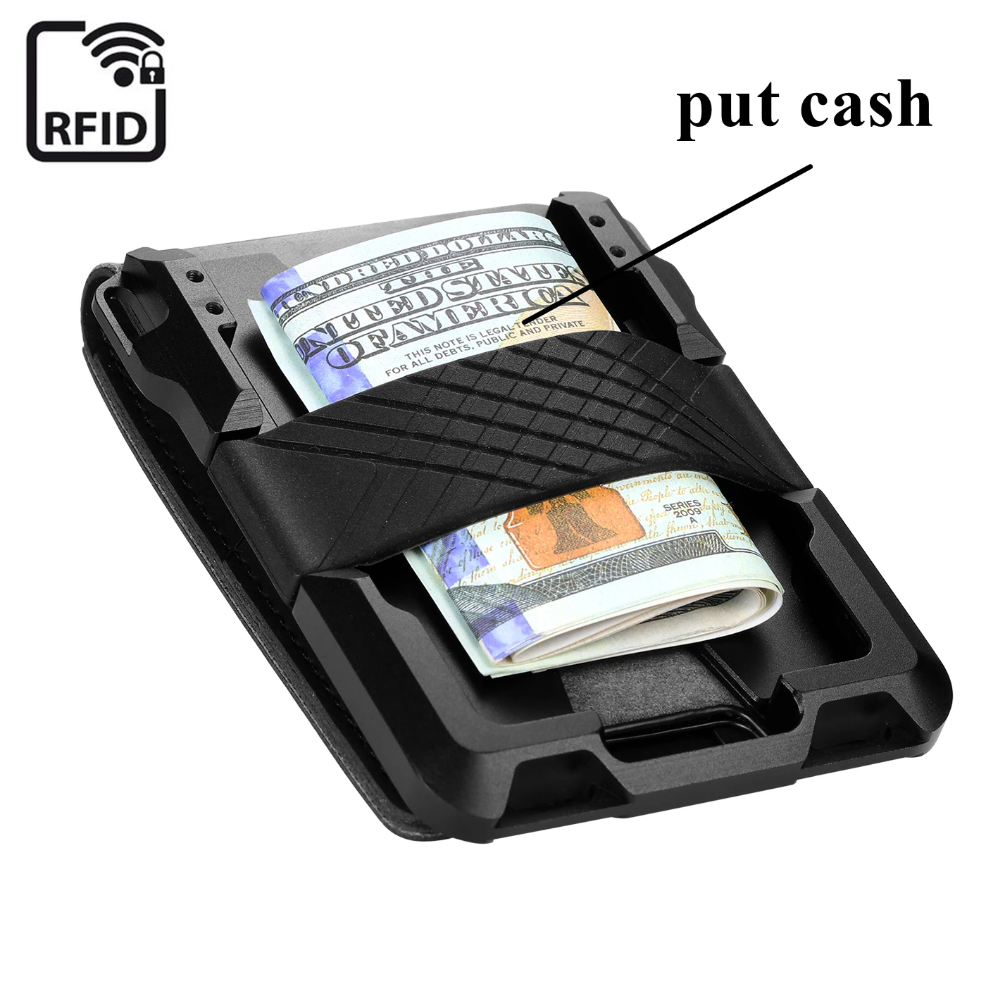 RFID Blocking Metal Tactical Minimalist Wallet for Men