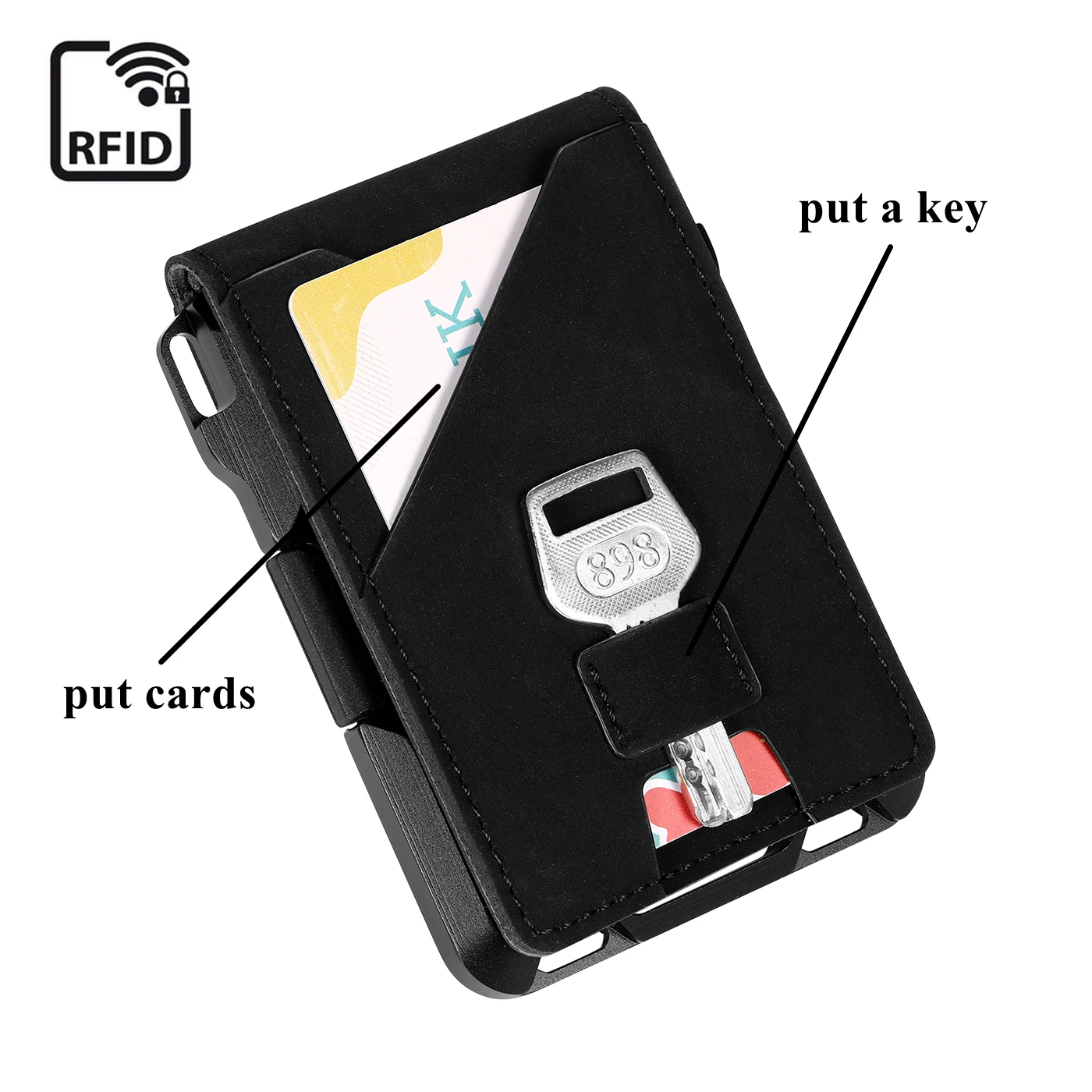 RFID Blocking Metal Tactical Minimalist Wallet for Men