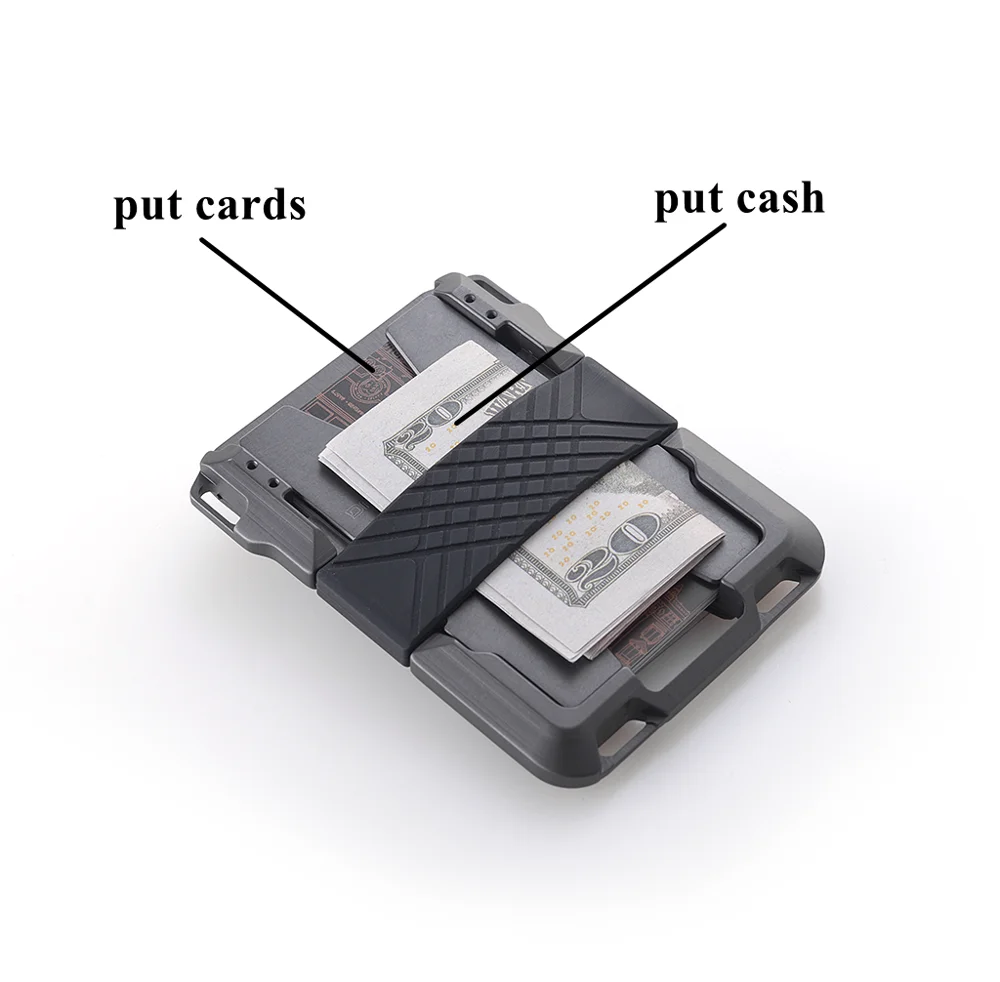 Aluminum Wallet Credit Card Holder With RFID Blocking