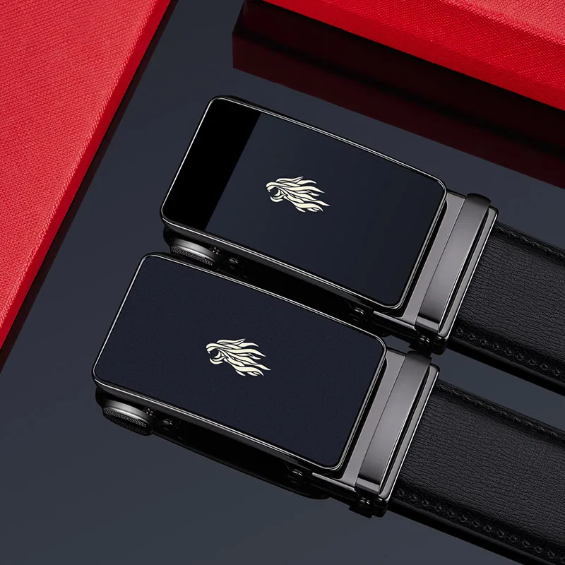 Genuine Leather Belt Luxury Metal Automatic Buckle