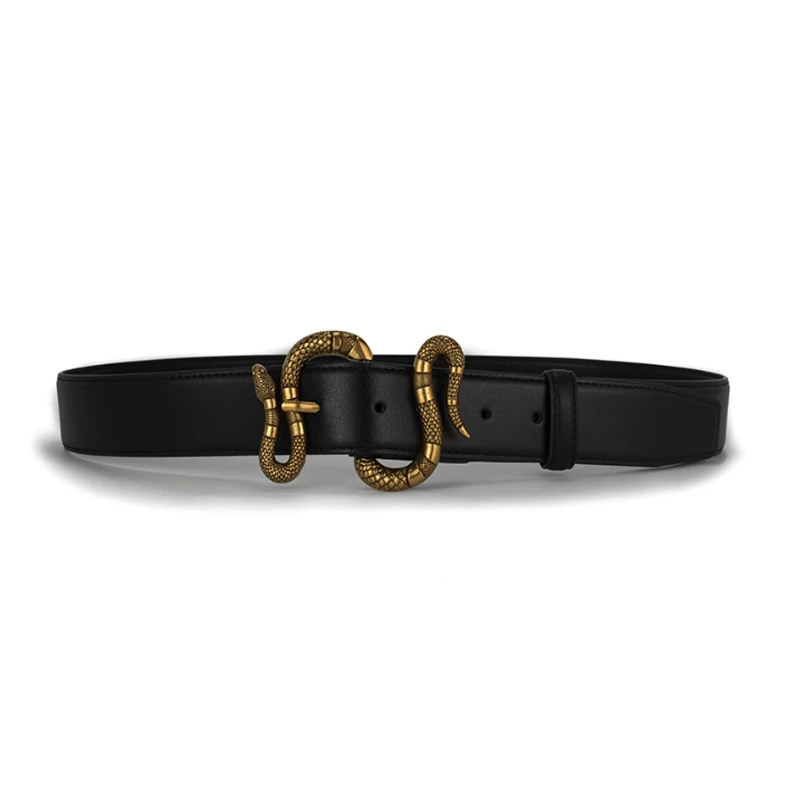 Designer Belts for Women with Snake Buckle