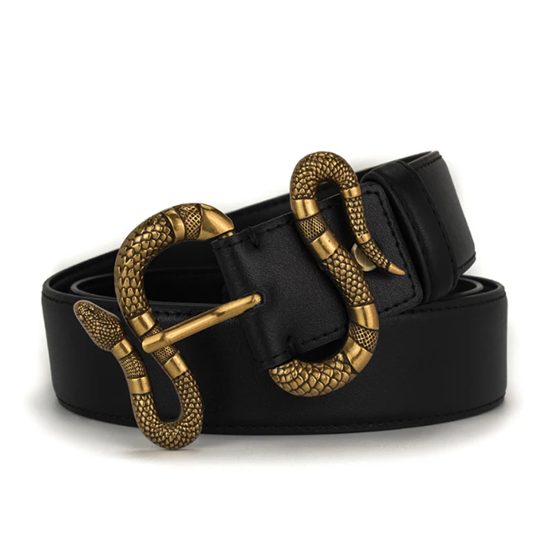 Designer Belts for Women with Snake Buckle