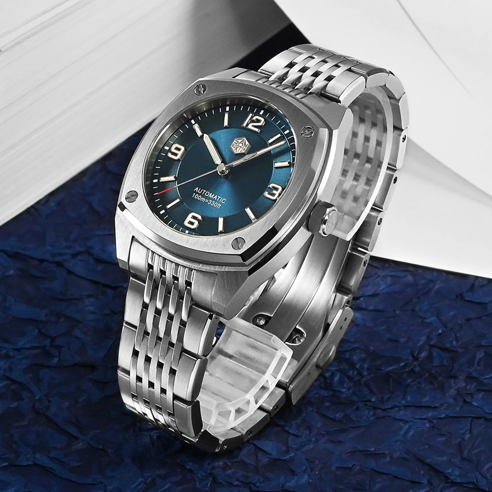 San Martin SN026-G-B Original Design Square Sports Watch