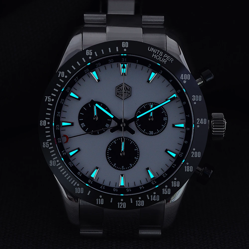San Martin SN018-G Mens Quartz Chronograph Watch