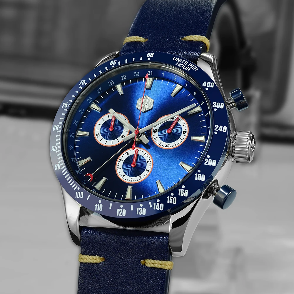 San Martin SN018-G Mens Quartz Chronograph Watch