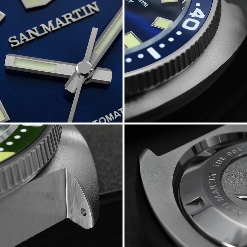 San Martin Turtle Diver Watch 20 Bar Stainless Steel
