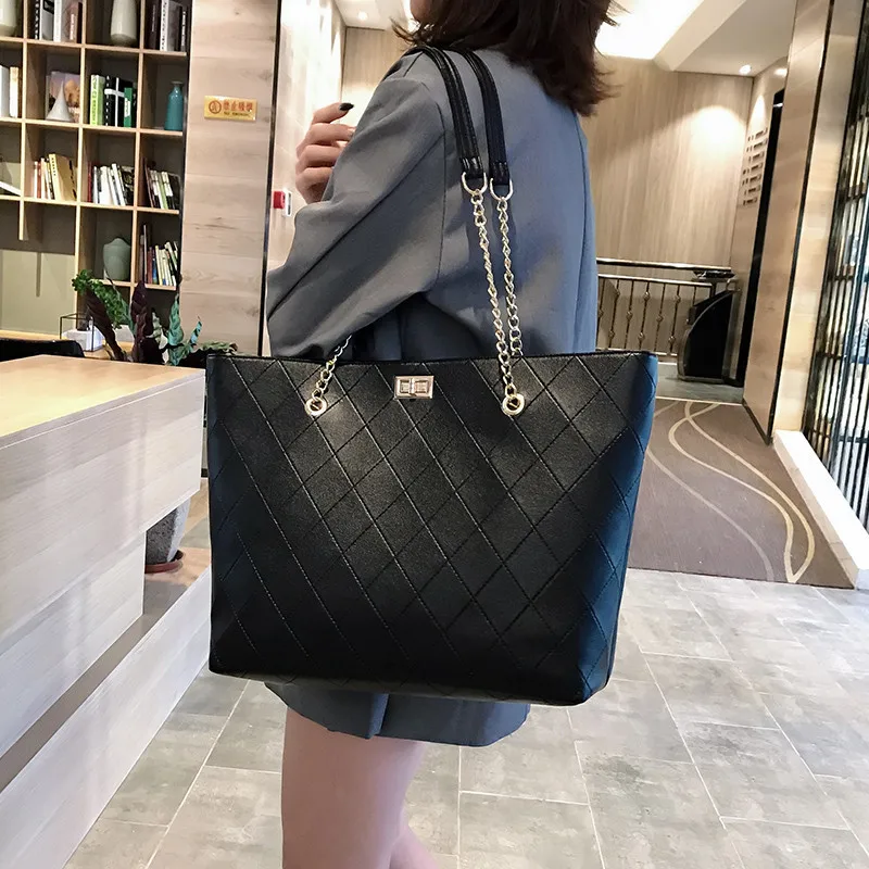 Womens Tote Shoulder Bag PU Leather Big Capacity