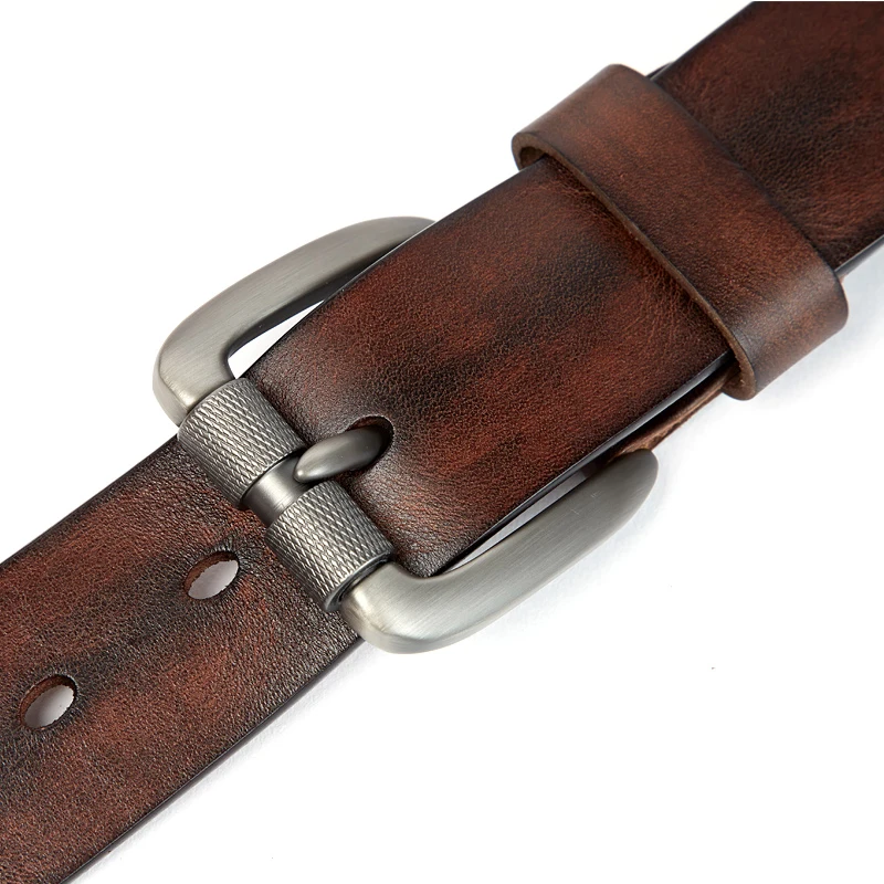 Fashion Mens Belt Natural Genuine Leather