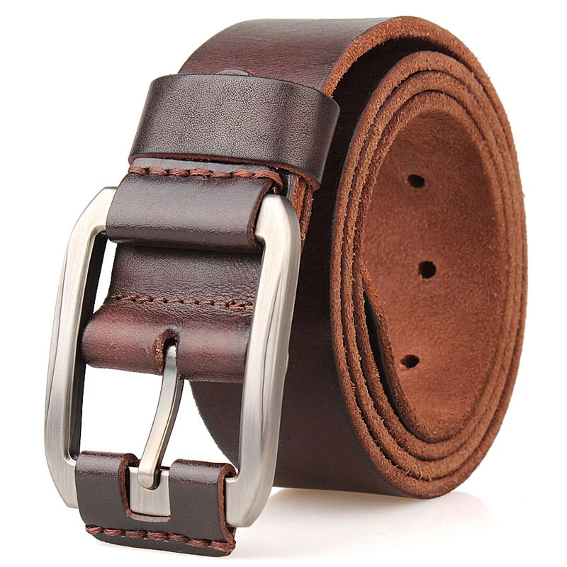Men's Casual Leather Belt Natural Leather