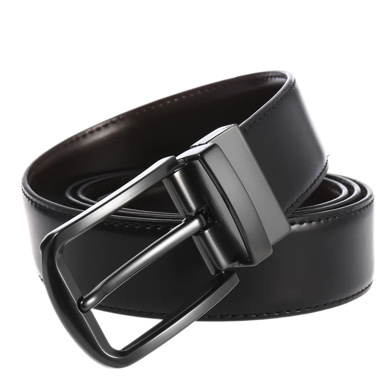 Mens Reversible Casual Belt Genuine Leather