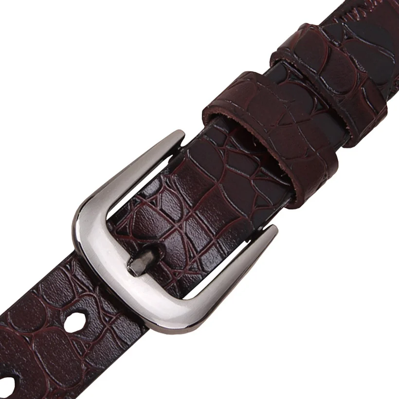 Womens Textured Genuine Leather Belts