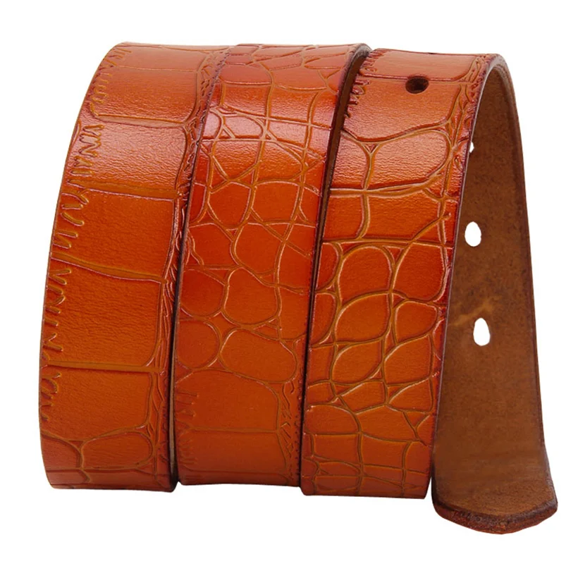 Womens Textured Genuine Leather Belts