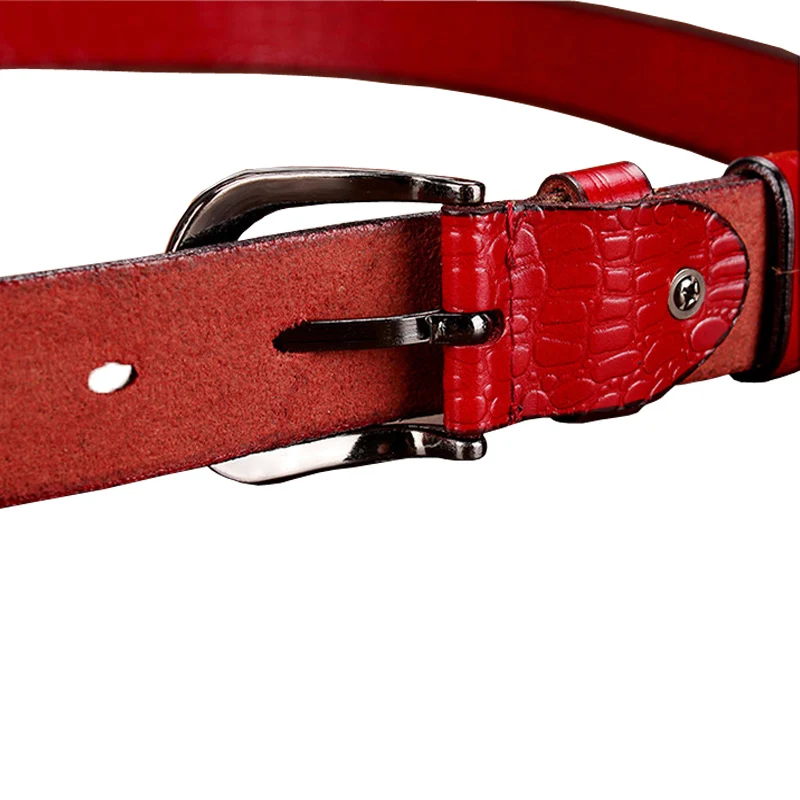 Alligator Embossed Leather Casual Dress Belts