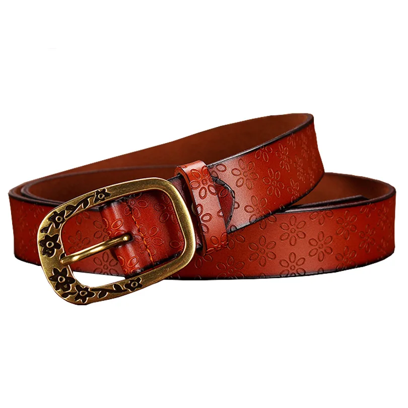Vintage Floral Pin Buckle Strap for Jeans