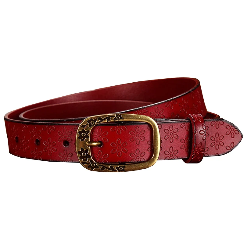 Vintage Floral Pin Buckle Strap for Jeans