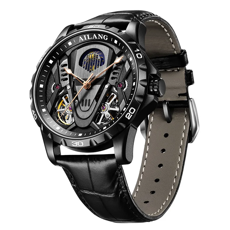 AILANG Watch Automatic Double Pendulum Flywheel