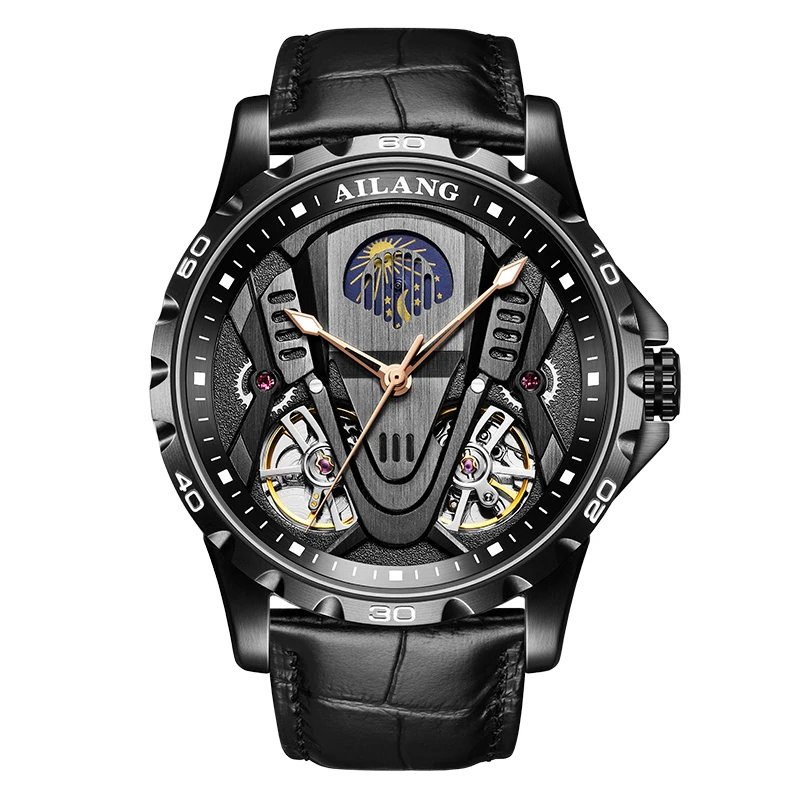 AILANG Watch Automatic Double Pendulum Flywheel