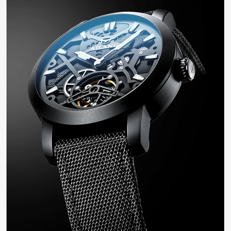 Mechanical Skeleton Stainless Steel Automatic AILANG Watch
