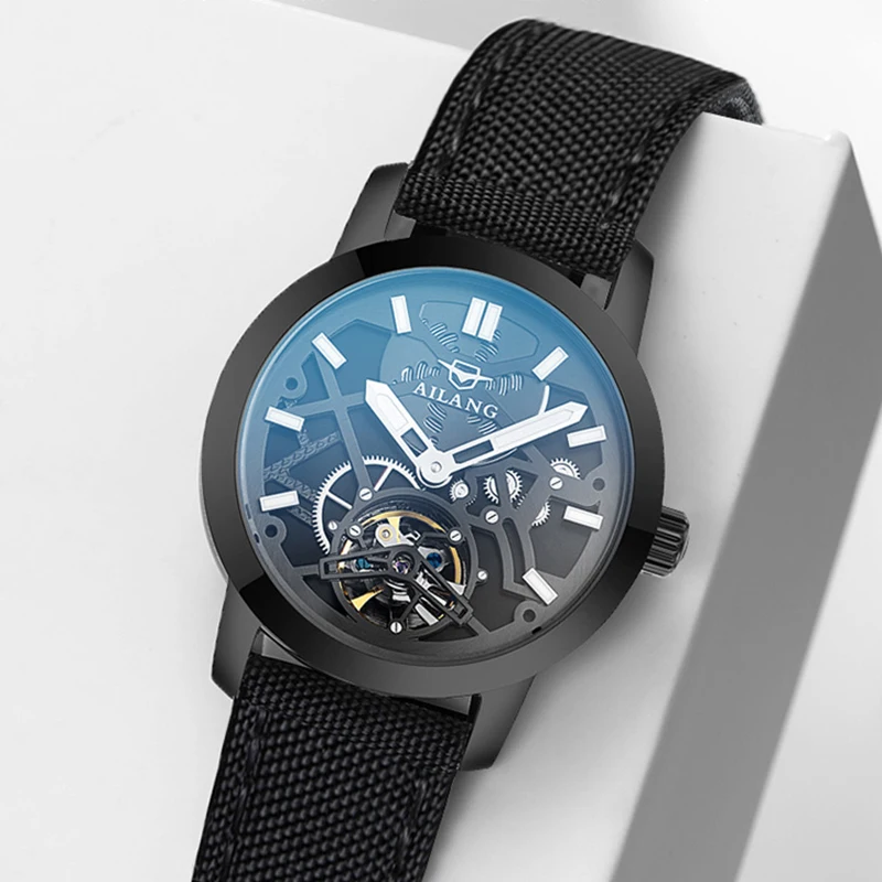 Mechanical Skeleton Stainless Steel Automatic AILANG Watch