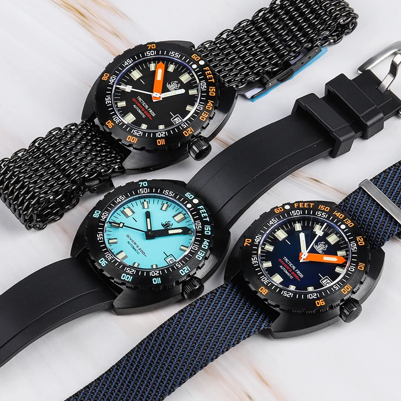 Tactical Frog PVD SUB 300T Diver Mens Watches
