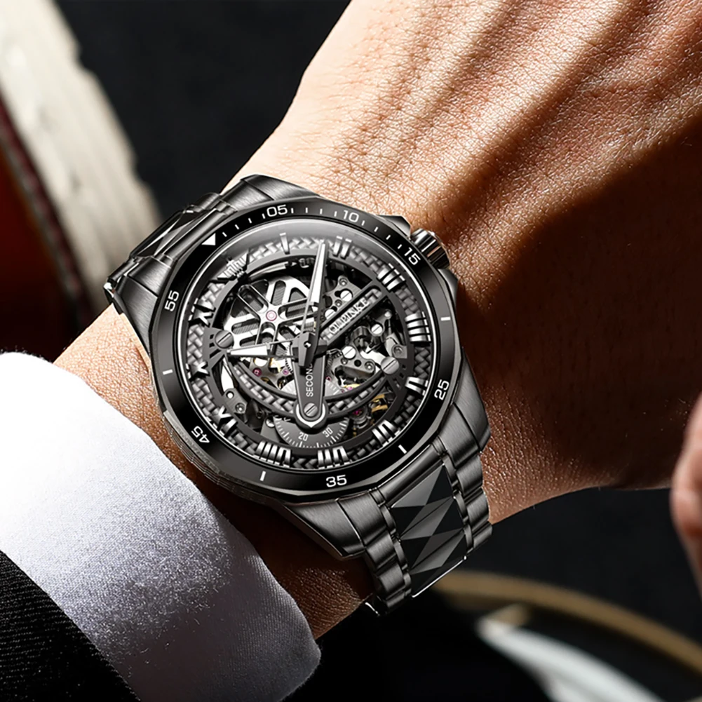 Men's Automatic Oupinke Skeleton Watch