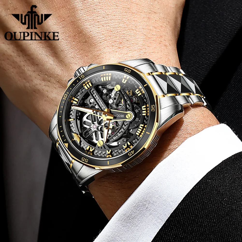 Men's Automatic Oupinke Skeleton Watch