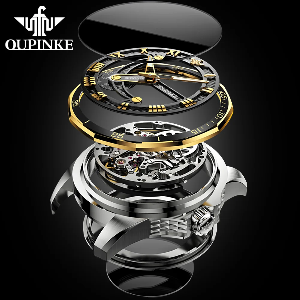Men's Automatic Oupinke Skeleton Watch