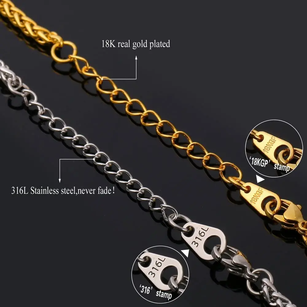 Enamel Cross Design Steel Men's Pendant Necklace