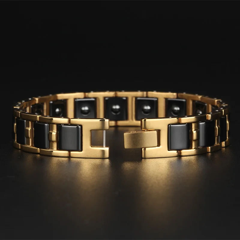 Black White Ceramic Magnetic Bracelets