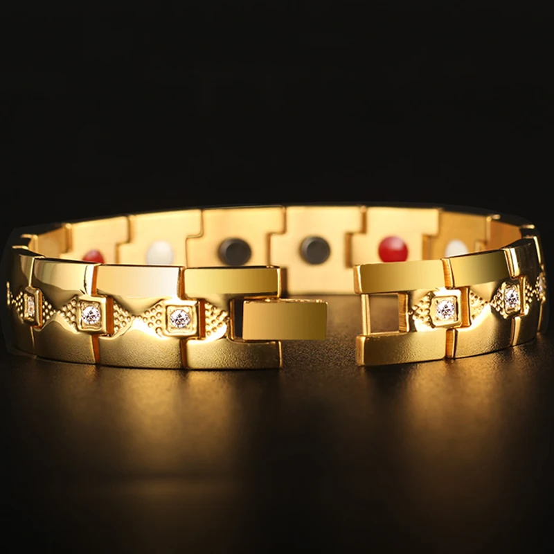 Rose Gold Color Stainless Steel Magnetic Bracelet