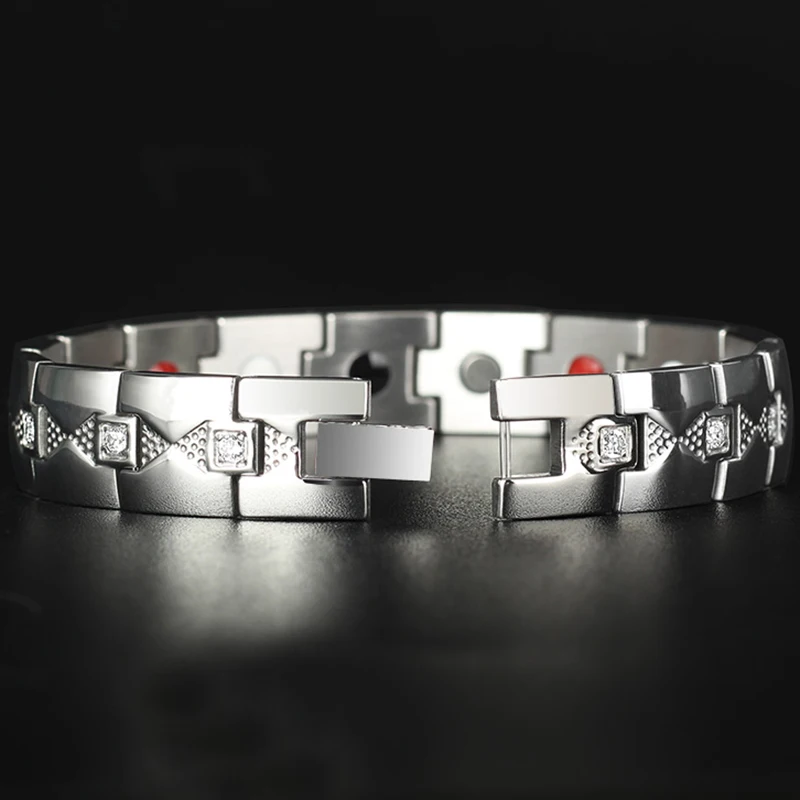 Rose Gold Color Stainless Steel Magnetic Bracelet