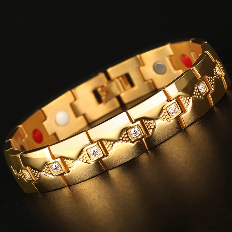 Rose Gold Color Stainless Steel Magnetic Bracelet